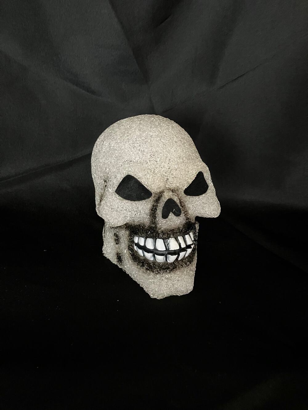 Popcorn Plastic Skull Halloween Decor Melted Plastic Skeleton Non Working